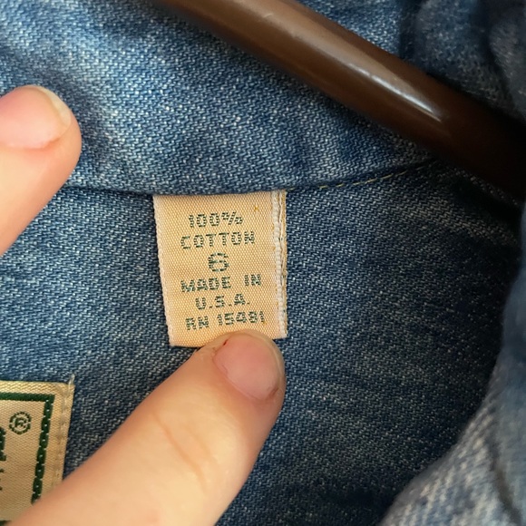 Vintage L.L. Bean Denim Button Down Dress - Picture 3 of 6